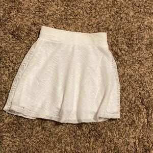 White lace skirt